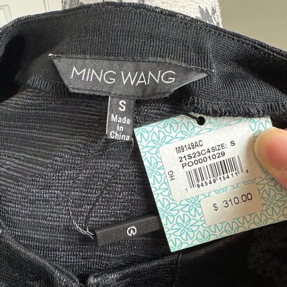 Ming Wang black and gray patterned open front blazer cardigan. Retail $310 - Picture 7 of 8